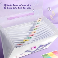 [ Set 3 Tập ] Cặp Hồ Sơ Sanrio [ 12 Ngăn / 33*23.5*38cm ] - 19188