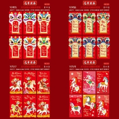 [ Set 400 Xấp ] Lì Xi [ Xấp 6 Bao / Chọn Hoặc Mix 1 Mẫu Tối Thiểu 40 Xấp ] - 20537