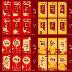 [ Set 100 Xấp ] Lì Xì [ Xấp 6 Cái / Size To ] - 20613