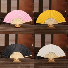 [ Set 10 Cái ] Quạt Xếp Màu Pastel - 21614