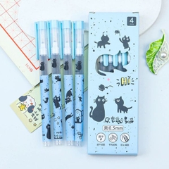 [ Set 10 Hộp ] Bút Bi [ 0.5mm - Đen - 1 Hộp 4 Cây ] - 95653