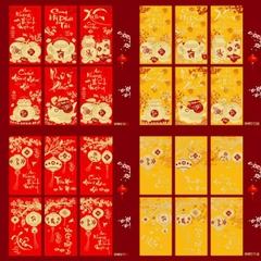 [ Set 100 Xấp ] Lì Xì [ Xấp 6 Cái / Size To ] - 20613
