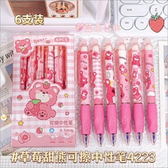 [ Set 5 Hộp ] Bút Bi Xoá Được [ Hộp 6 Cây - Xanh ] - 16436