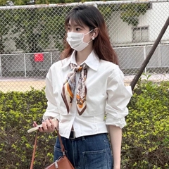 [ Set 10 Cái ] Khăn Lụa Vuông Hàn Quốc [ 70*70cm - Không Hôp ] - 18110