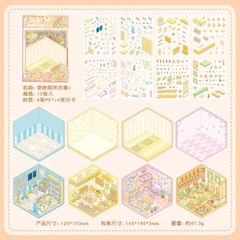 [ Set 12 Bộ ] Sticker Trang Trí 3D [ 1 Bộ 8 Khung Cảnh ] - 19993