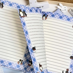 [ Set 5 Quyển ] Sổ Nhật Ký Penguin [ A5 - Bìa Da - Giấy Hoạ Tiết ] - 16321