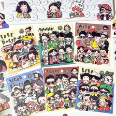 [ Set 12 Túi ] Sticker Vintage [ 1 Túi 40 Miếng ] - 17581