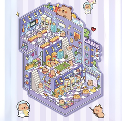 [ Set 5 Bộ ] Sticker Trang Trí 3D Capybara ( Size 3 ) - 920091