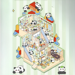 [ Set 5 Bộ ] Sticker Trang Trí 3D Panda Dodo ( Size 3 ) - 920094