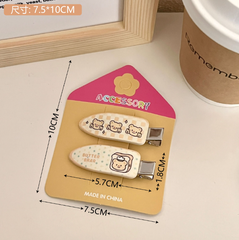 [ Set 12 Vỉ ] Kẹp Tóc Gấu Mật Ong ( 1 Vỉ 2 Cái ) - 920095