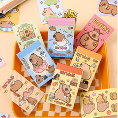 [ Set 12 Quyển ] Sổ Tay Sticker Capybara ( 1 Quyển 50 Miếng ) - 920331