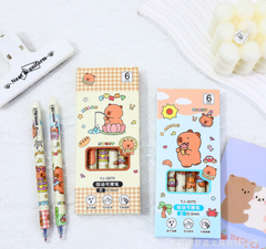 [ Set 12 Hộp ] Bút Bi Gel Xóa Được Capybara ( 0.5mm - Mực Xanh ) - 920481