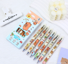 [ Set 12 Hộp ] Bút Bi Gel Xóa Được Capybara ( 0.5mm - Mực Xanh ) - 920481