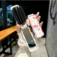 [ Set 5 Cái ] Lược Đệm Massage + Gương ( Đá Tự Đính ) - 920506