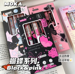 [ Set 5 Hộp ] Bút Bi Bấm Moka ( 1 Hộp 6 Cây ) - 920604