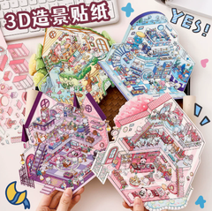 [ Set 12 Bộ ] Sticker Trang Trí 3D - 920869