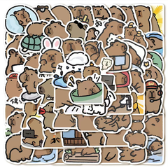 [ Set 10 Túi ] Sticker PVC Capybara ( 1 Túi 62 Miếng ) - 920912