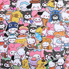 [ Set 10 Túi ] Sticker PVC Kuromi ( 1 Túi 57 Miếng ) - 920921