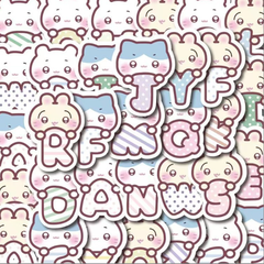 [ Set 10 Túi ] Sticker PVC Cute ( 1 Túi 100 Miếng ) - 920932