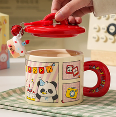 [ Set 2 Cái ] Cốc Nước Cute ( Hộp Màu Đẹp ) - 921114