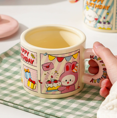 [ Set 2 Cái ] Cốc Nước Cute ( Hộp Màu Đẹp ) - 921114