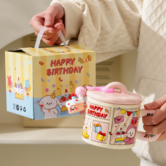 [ Set 2 Cái ] Cốc Nước Cute ( Hộp Màu Đẹp ) - 921114