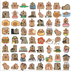 [ Set 10 Gói ] Sticker Capybara ( 1 Gói 60 Miếng ) - 921445