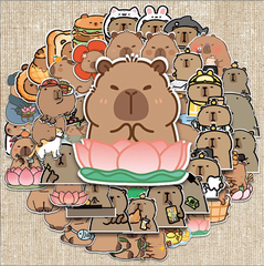 [ Set 10 Gói ] Sticker Capybara ( 1 Gói 60 Miếng ) - 921445