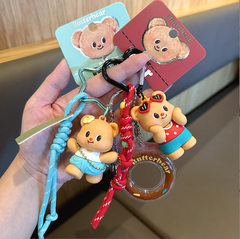 [ Set 4 Cái ] Móc Khóa Gấu Mật Ong - 921457