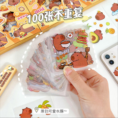 [ Set 5 Hộp ] Sticker Capybara ( Hộp 100 Tấm 8cm ) -  921665