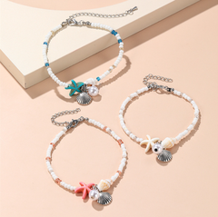 [ Set 10 Sợi ] Vòng Tay Vỏ Sò Sao Biển - 921745