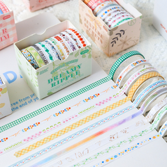 [ Set 12 Hộp ] Washi Vintage [ 1 Hộp 10 Cuộn ] - 922296