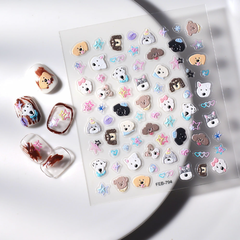 [ Set 12 Túi ] Sticker Dán Nail 5D, Dập Nổi, Chống Nước, Keo Cao Cấp - 922302