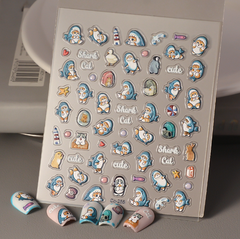 [ Set 12 Túi ] Sticker Dán Nail 5D, Dập Nổi, Chống Nước, Keo Cao Cấp - 922306