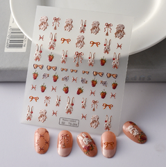 [ Set 12 Túi ] Sticker Dán Nail 5D, Dập Nổi, Chống Nước, Keo Cao Cấp - 922308