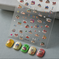 [ Set 12 Túi ] Sticker Dán Nail 5D, Dập Nổi, Chống Nước, Keo Cao Cấp - 922310