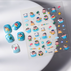 [ Set 12 Túi ] Sticker Dán Nail 5D Cu Shin, Dập Nổi, Chống Nước, Keo Cao Cấp - 922316