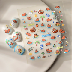 [ Set 12 Túi ] Sticker Dán Nail 5D, Dập Nổi, Chống Nước, Keo Cao Cấp - 922325