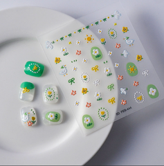 [ Set 12 Túi ] Sticker Dán Nail 5D, Dập Nổi, Chống Nước, Keo Cao Cấp - 922329