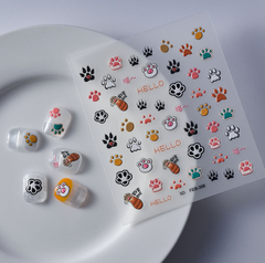 [ Set 12 Túi ] Sticker Dán Nail 5D, Dập Nổi, Chống Nước, Keo Cao Cấp - 922344