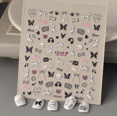 [ Set 12 Túi ] Sticker Dán Nail 5D, Dập Nổi, Chống Nước, Keo Cao Cấp - 922355