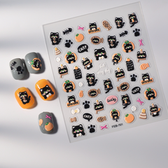 [ Set 12 Túi ] Sticker Dán Nail 5D, Dập Nổi, Chống Nước, Keo Cao Cấp - 922359