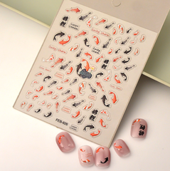 [ Set 12 Túi ] Sticker Dán Nail 5D, Dập Nổi, Chống Nước, Keo Cao Cấp - 922366