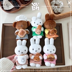 Miffy Rabbit Bakery Plush Keychain Blindbox Series