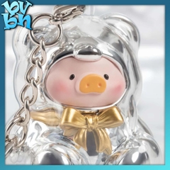 LuLu the Piggy Teddy Mini Keychain Case