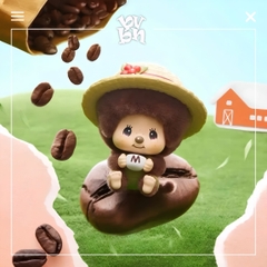 Blindbox Monchhichi Mon Mon Farm Classic Coffee Chính Hãng MINISO