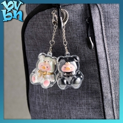 LuLu the Piggy Teddy Mini Keychain Case