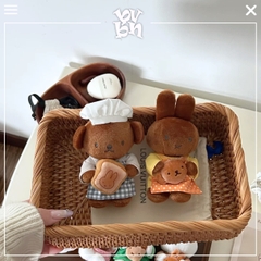 Miffy Rabbit Bakery Plush Keychain Blindbox Series