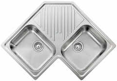 Chậu rửa inox góc 2 hố CM Ilaria 011840