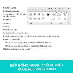 Bếp hồng ngoại 3 vùng nấu RVEF633INK
